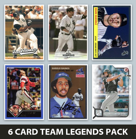 Chicago White Sox 6 Card Legends Pack 2023 Topps Bowman Frank Thomas Fisk