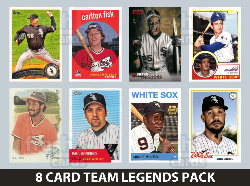 Chicago White Sox 8 Card Legends Pack 2023 Topps Bowman Frank Thomas Fisk plaque