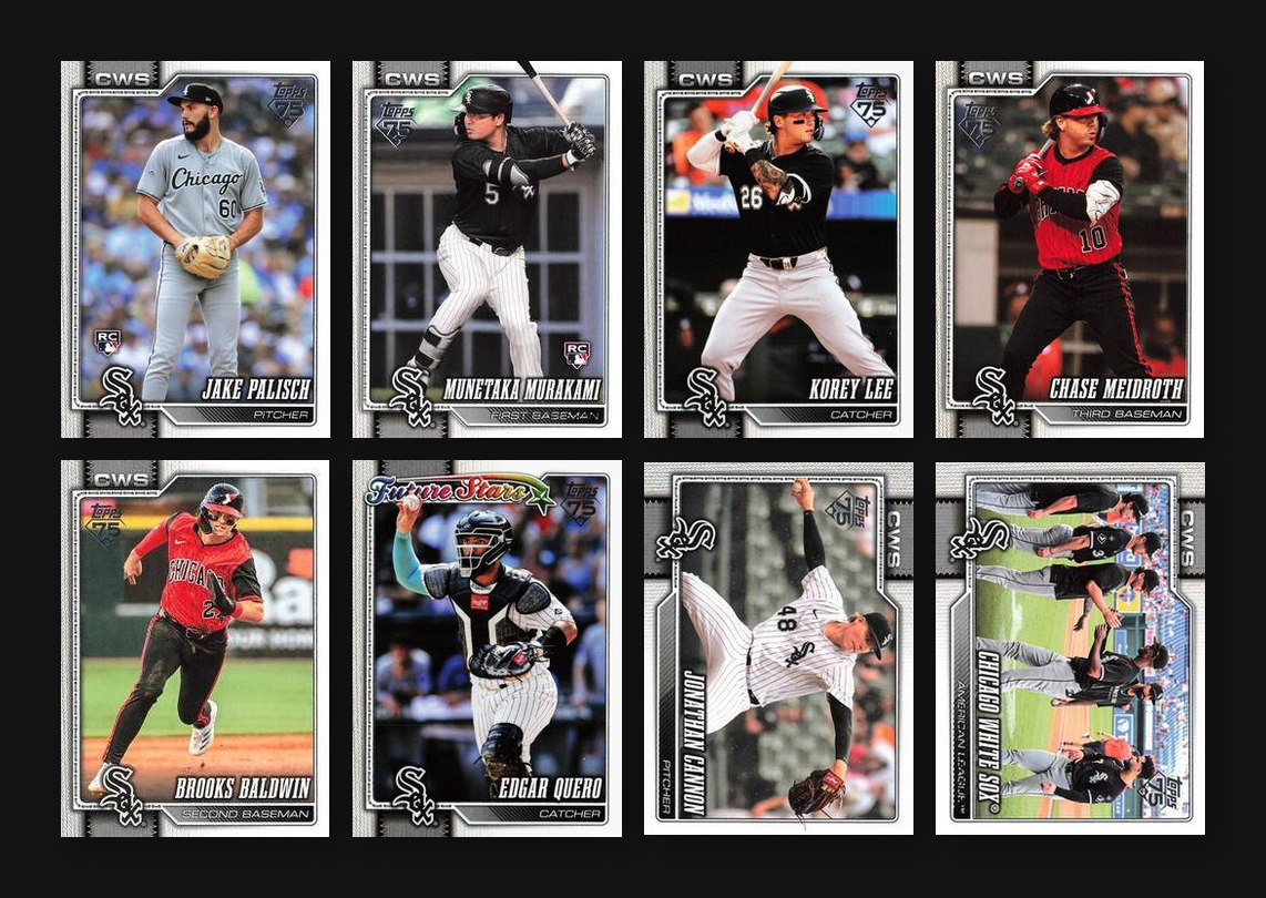 2026 Topps Series 1 & 2 Baseball Team Set 18 Cards Chicago White Sox Murakami Montgomery