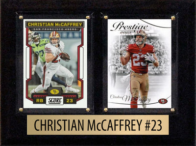 Christian McCaffrey 49ers 2023 NFL Donruss 2 Card plaque