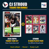 CJ Stroud Houston Texans Football Fan Bundle - 2026 Topps Team Set + 6 Card Player Pack