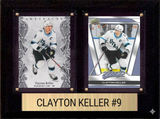Clayton Keller Utah Hockey Club Fan Gift Plaque 6x8 2 Cards Upper Deck 2024 2025 2026