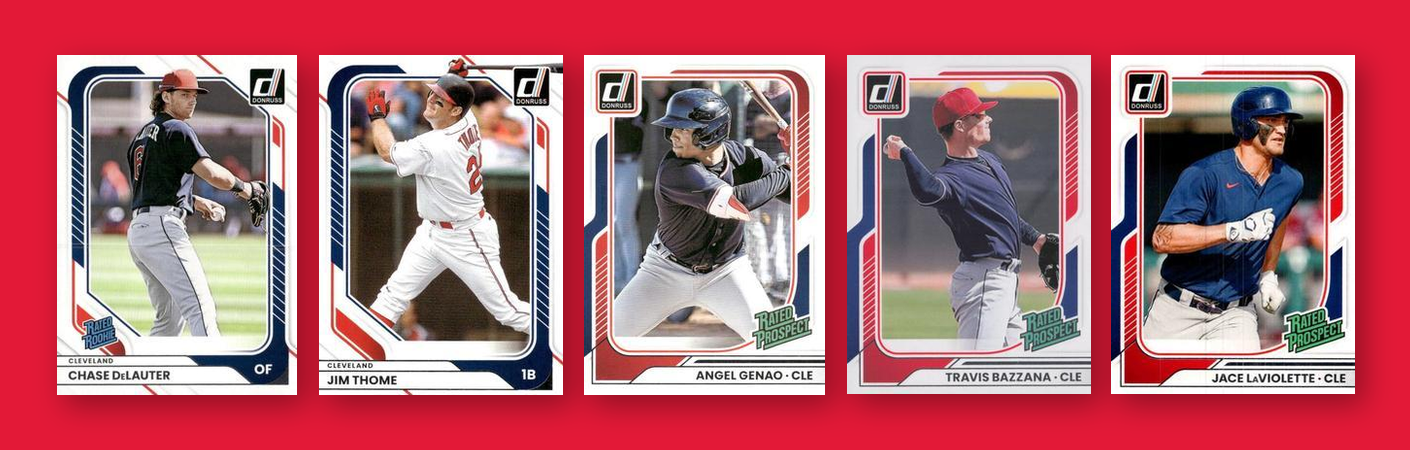 2026 Donruss Baseball Team Set 5 Cards Cleveland Guardians DeLauter Bazzana