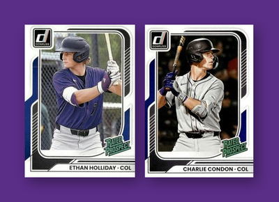2026 Donruss Baseball Team Set 2 Cards Colorado Rockies Holliday Condon