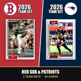 2026 Topps Boston Red Sox & New England Patriots Team Set Combo - Baseball + Football 2-Sport Bundle - Ceddanne Rafaela & Drake Maye