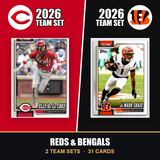 2026 Topps Cincinnati Reds & Bengals Team Set Combo - Baseball + Football 2-Sport Bundle - Elly De La Cruz & Joe Burrow