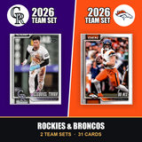 2026 Topps Colorado Rockies & Denver Broncos Team Set Combo - Baseball + Football 2-Sport Bundle - Ezequiel Tovar & Bo Nix