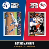2026 Topps Kansas City Royals & Chiefs Team Set Combo - Baseball + Football 2-Sport Bundle - Bobby Witt Jr. & Patrick Mahomes II