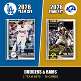 2026 Topps Los Angeles Dodgers & Rams Team Set Combo - Baseball + Football 2-Sport Bundle - Shohei Ohtani & Puka Nacua