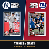 2026 Topps New York Yankees & New York Giants Team Set Combo - Baseball + Football 2-Sport Bundle - Aaron Judge & Jaxson Dart