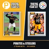 2026 Topps Pittsburgh Pirates & Steelers Team Set Combo - Baseball + Football 2-Sport Bundle - Paul Skenes & T.J. Watt