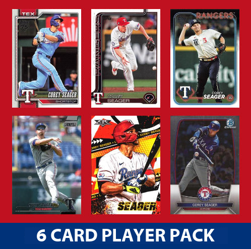 Corey Seager Texas Rangers 6 Card Player Pack 2025 2024 Topps Bowman
