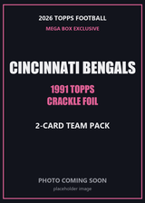 2026 Topps Football Cincinnati Bengals 1991 Topps Mega Box Crackle Foil Insert Pack - 2 Cards