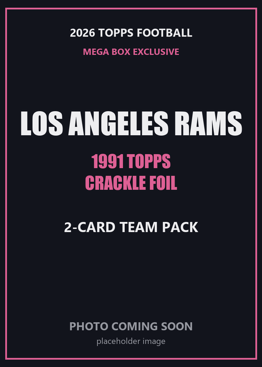 2026 Topps Football Los Angeles Rams 1991 Topps Mega Box Crackle Foil Insert Pack - 2 Cards