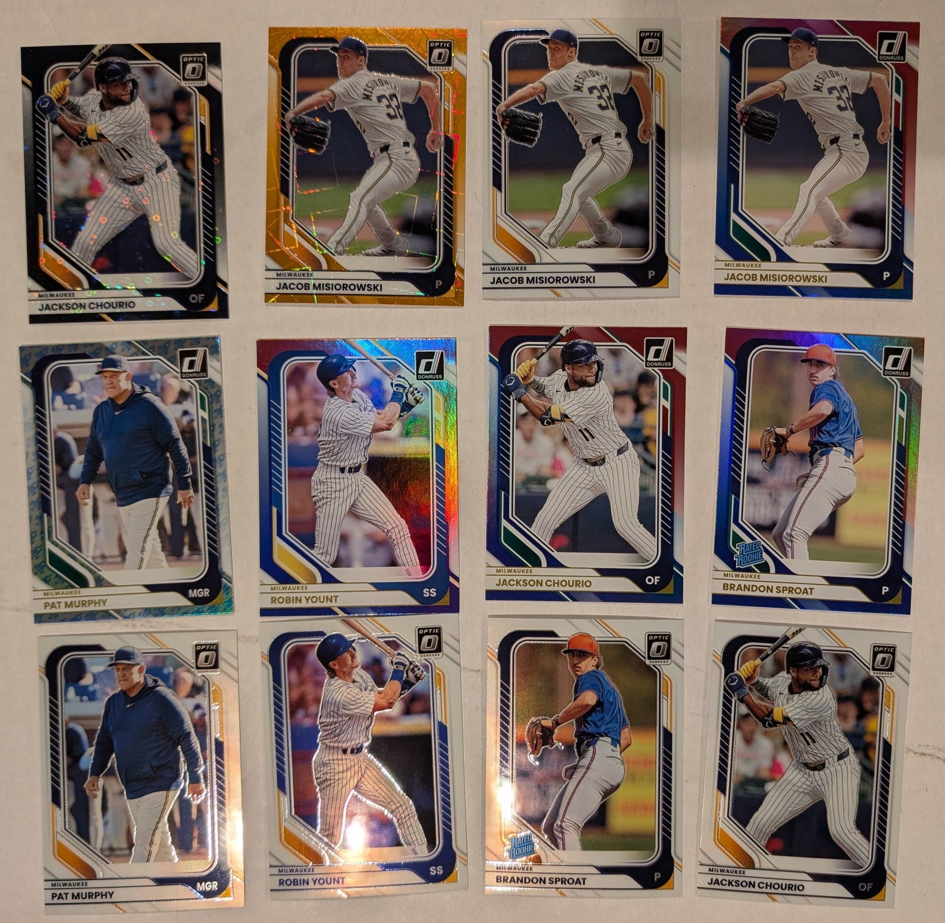 2026 Donruss Optic brewers parallel lot