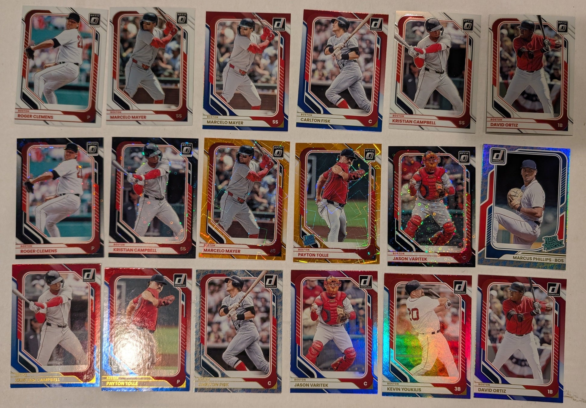2026 Donruss Optic reds parallel lot