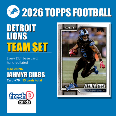 Detroit Lions 2026 Topps Football team set