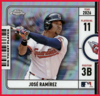 2026 Topps Chrome Big Ticket Players José Ramírez #BTP-9