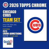 2026 Topps Chrome Baseball Team Set 11 Cards Chicago Cubs Suzuki Crow-Armstrong