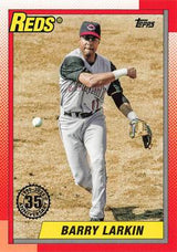 2025 Topps Series 1 1990 Topps Baseball Barry Larkin #T90-3