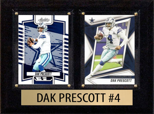 Dak Prescott Score Donruss 2022 2023  2 Card 6" x 8" Plaque Dallas Cowboys hand-collated team set