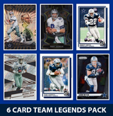 Dallas Cowboys 6 Card Legends Pack Donruss Topps Panini Emmitt Smith Staubach