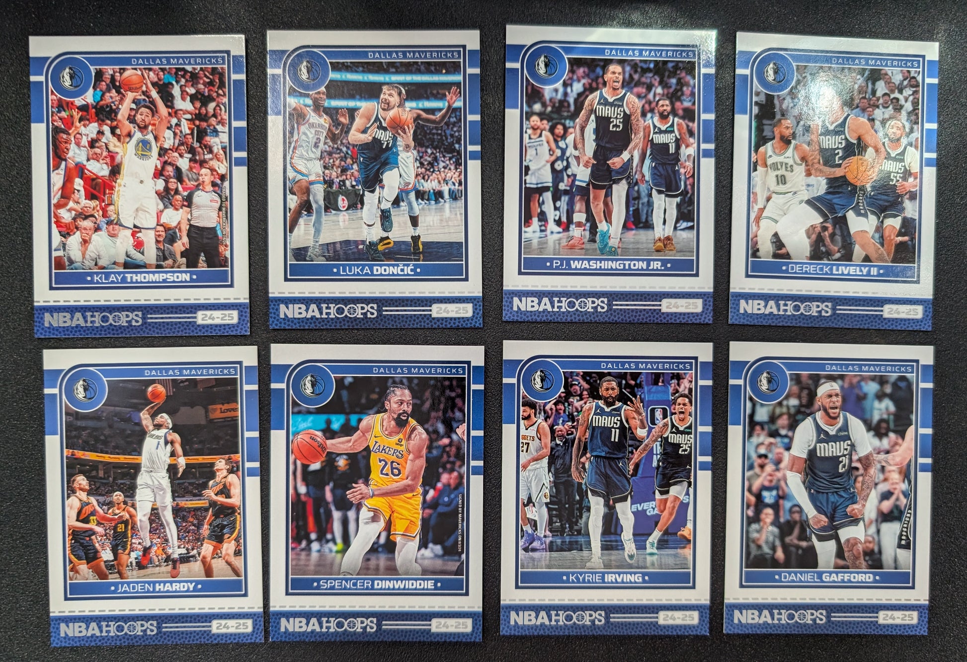 Dallas Mavericks Multiyear Pack 20 Cards Dirk Nowitzki + 2024-25 HOOPS Team Set Luka Doncic plaque
