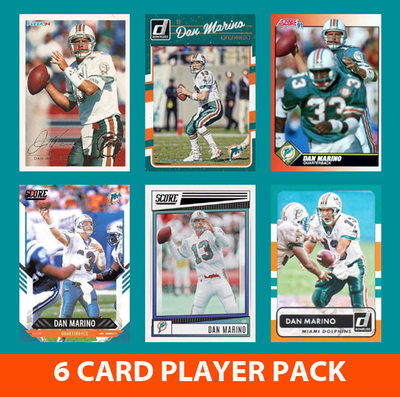 Dan Marino 6 Card Legend Pack  2024 2025 Donruss Topps Panini Score Miami Dolphins