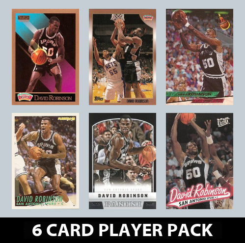David Robinson 6 Card Player Pack 2023-24 Hoops Panini San Antonio Spurs