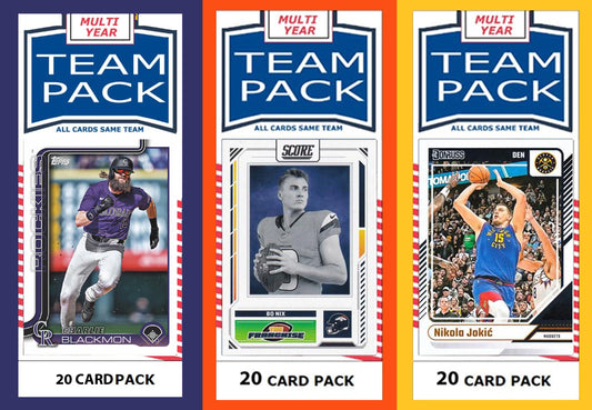 Denver City Team Pack Rockies Broncos Nuggets 2024 2026 2025 Bo Nix Blackmon Jokic plaque