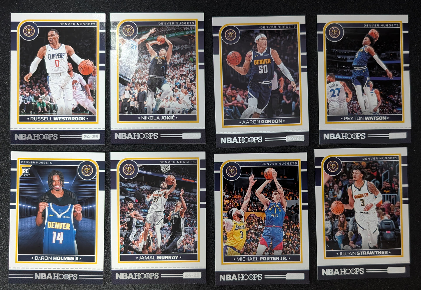 Denver Nuggets Multiyear Pack 20 Cards Carmelo Anthony + 2024-25 HOOPS Team Set Jokic plaque