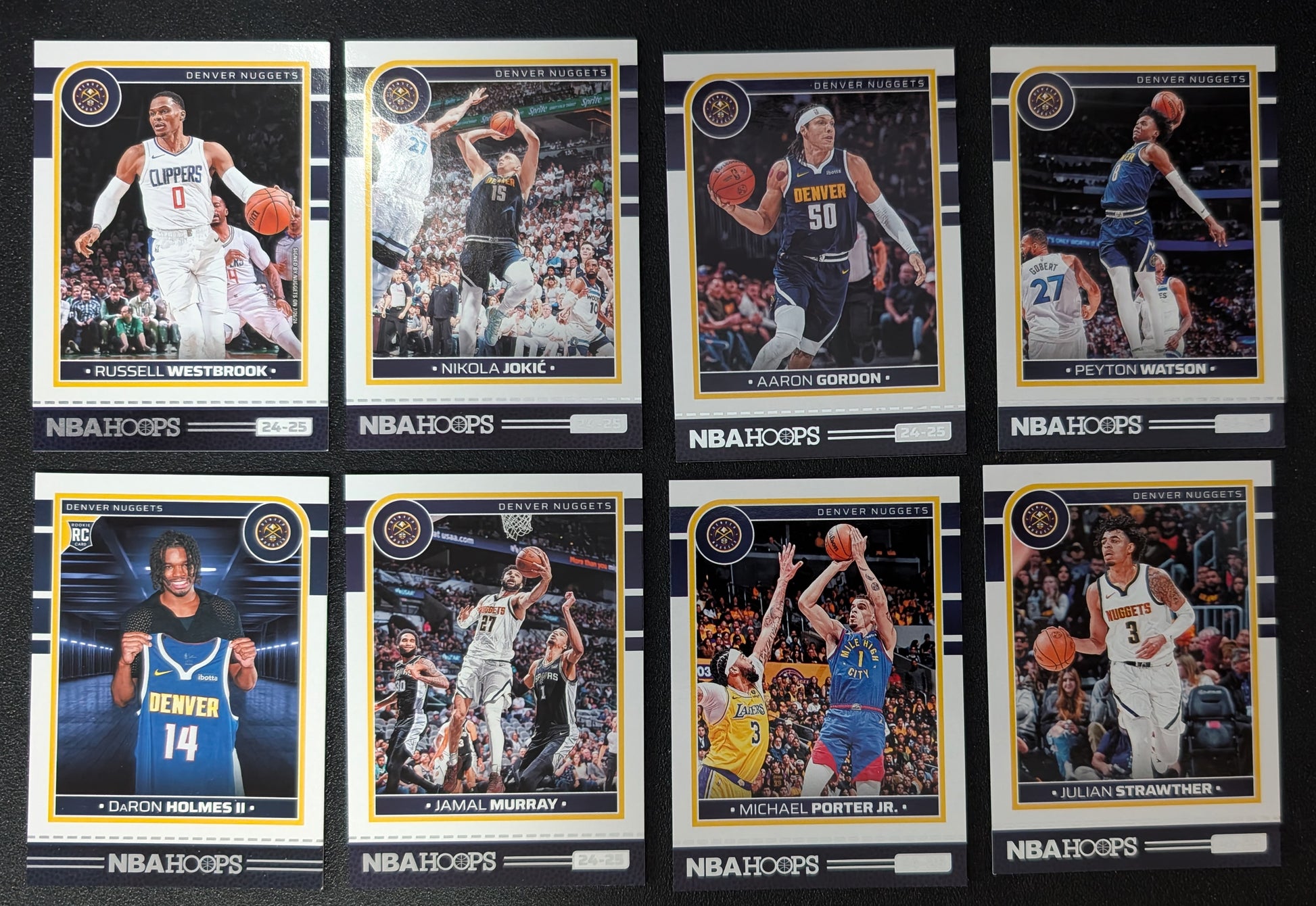 Denver Nuggets Multiyear Pack 20 Cards Carmelo Anthony + 2024-25 HOOPS Team Set Jokic plaque