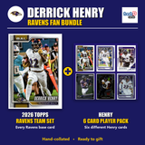 Derrick Henry Baltimore Ravens Football Fan Bundle - 2026 Topps Team Set + 6 Card Player Pack