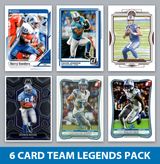 Detroit Lions 6 Card Legends Pack Donruss Topps Panini Barry Sanders Stafford