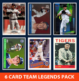 Detroit Tigers 6 Card Legends Pack 2023 Topps Bowman Cabrera Trammell Whitaker