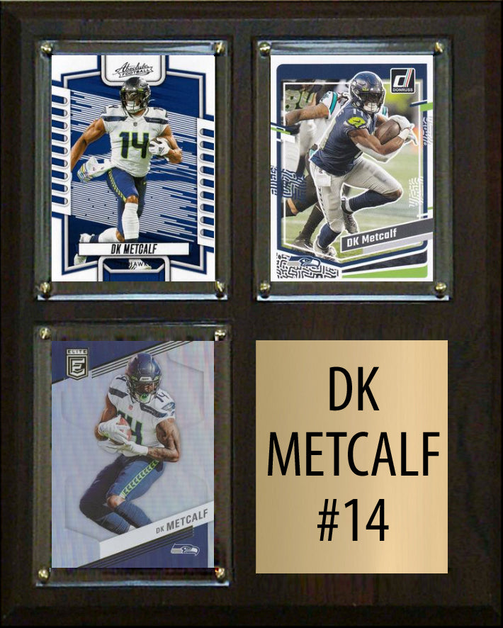 DK Metcalf 3 Card plaque