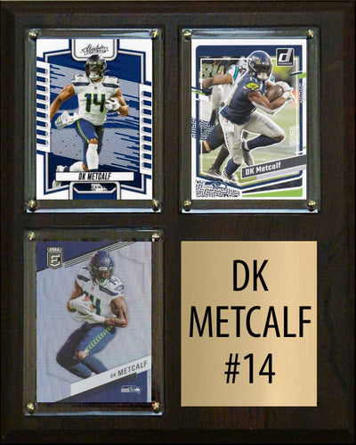 DK Metcalf 3 Card plaque