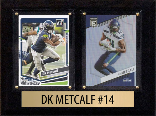 DK Metcalf Score Donruss 2022 2021  2 Card 6" x 8" Plaque Seattle Seahawks hand-collated team set
