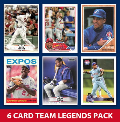 Dominican Republic 6 Card MLB Legends Pack 2024 2023 Topps Bowman Ortiz Pujols