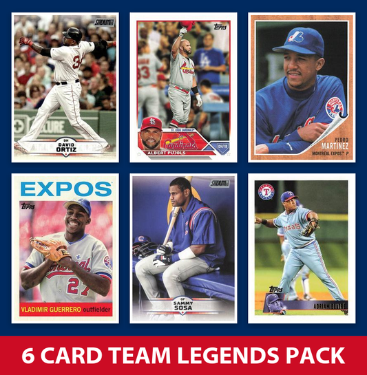 Dominican Republic 6 Card MLB Legends Pack 2024 2023 Topps Bowman Ortiz Ramirez