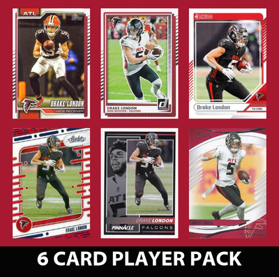 Drake London 6 Card Player Pack  2024 2025 Donruss Panini Score Atlanta Falcons