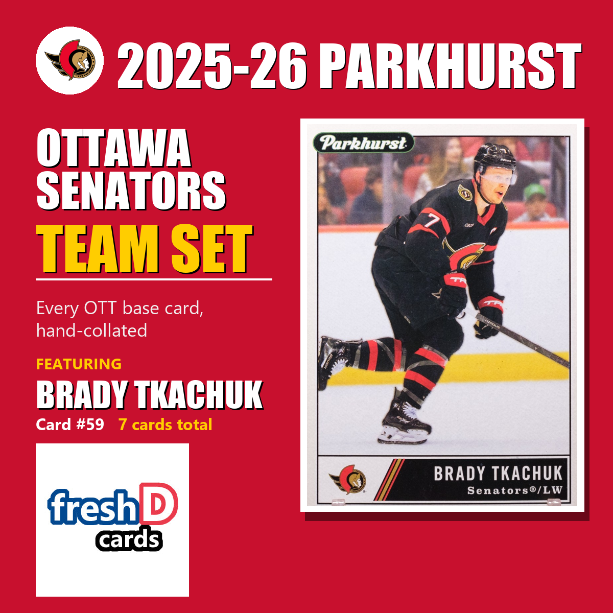 Ottawa Senators 2025-26 Parkhurst team set