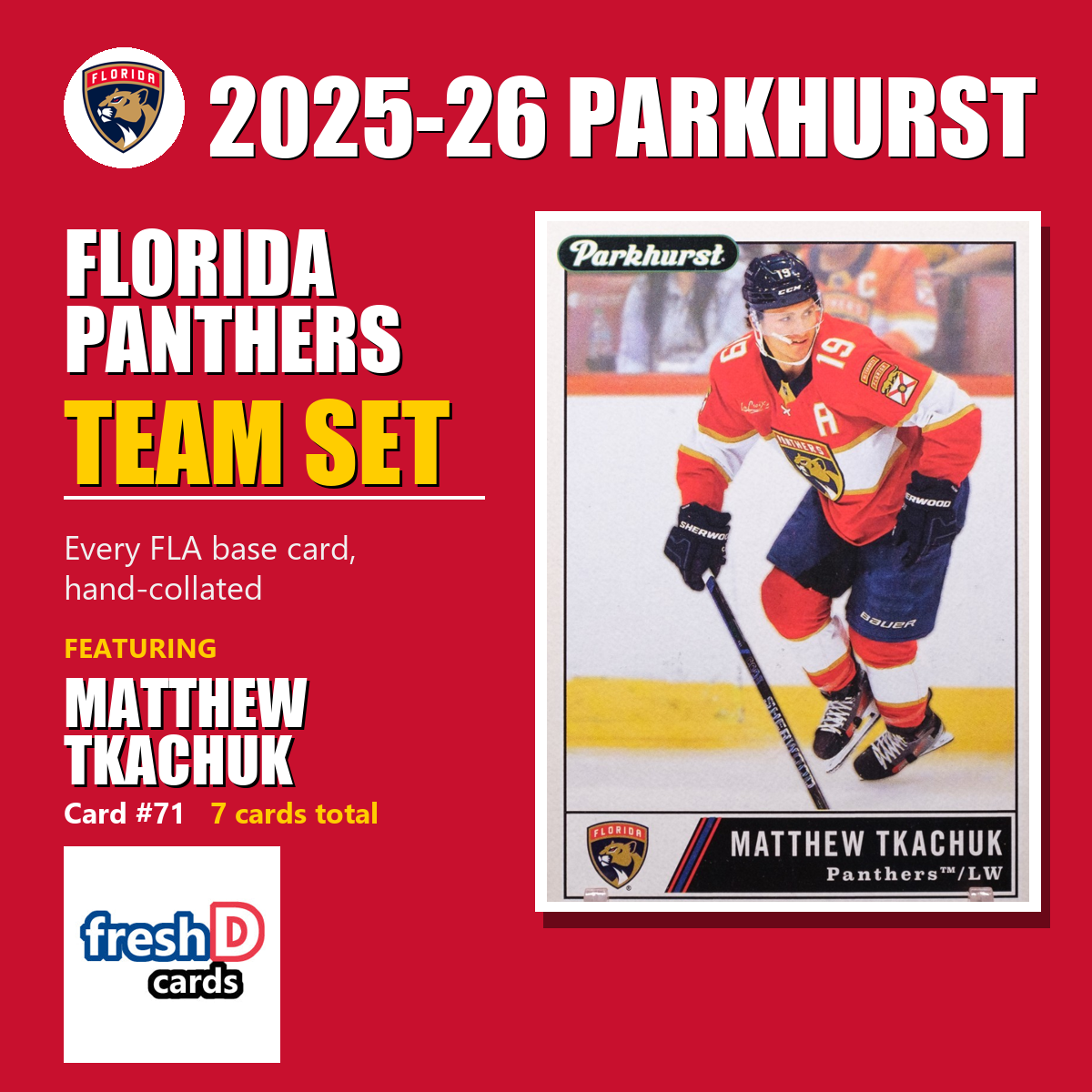 Florida Panthers 2025-26 Parkhurst team set