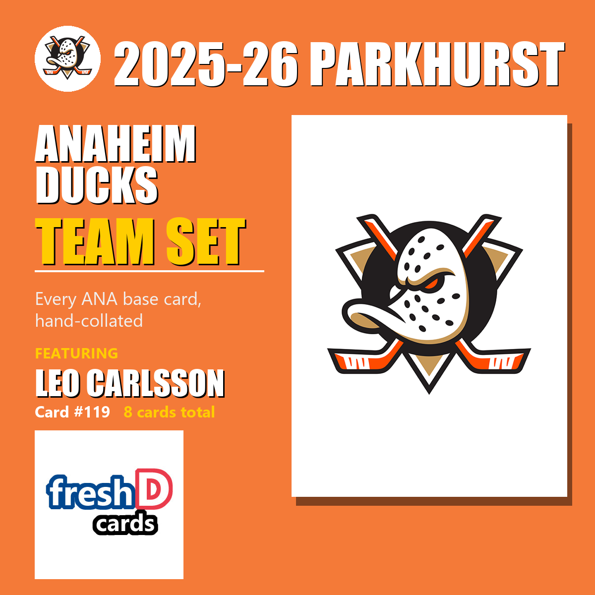 Anaheim Ducks 2025-26 Parkhurst team set