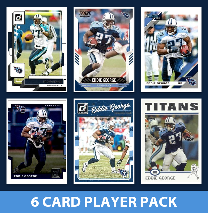 Eddie George Tennessee Titans Football Fan Bundle - 2026 Topps Team Set + 6 Card Legend Pack