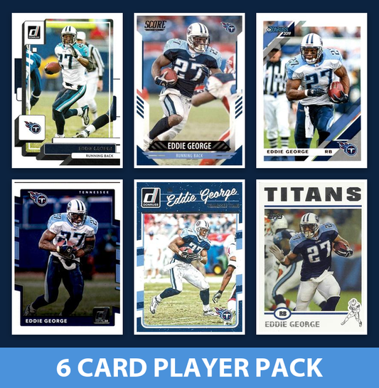Eddie George 6 Card Football Legend Pack 2022 2021 2019 Donruss Score Topps Tennessee Titans