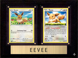 Eevee Pokemon 2 Card Gift Plaque 6x8 Engraved Nameplate
