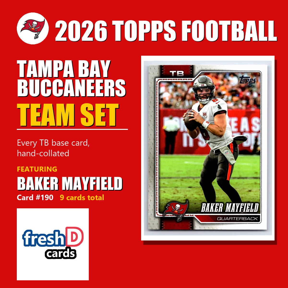 Tampa Bay Buccaneers 2026 Topps Football team set