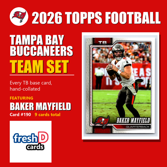 Tampa Bay Buccaneers 2026 Topps Football team set