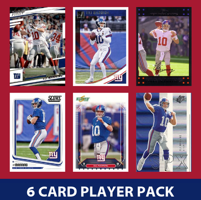 Eli Manning 6 Card Legend Pack Donruss 2023 2024 2025 Topps Panini Score New York Giants